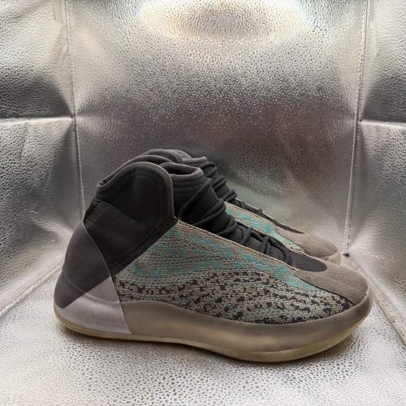 Size 9 Adidas Yeezy QNTM Slip On Primeknit Teal Blue Mens Sneaker Shoes G58864 - Picture 5 of 12